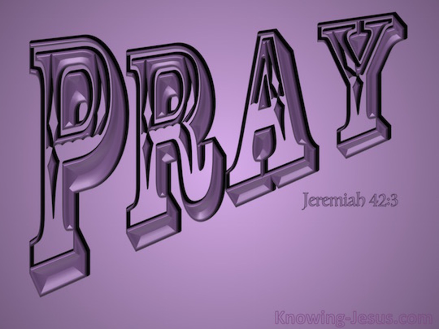 Jeremiah 42:3 Pray That The Lord May Show Us The Way (pink)